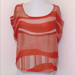 XHILARATION Sheer Blouse Size M